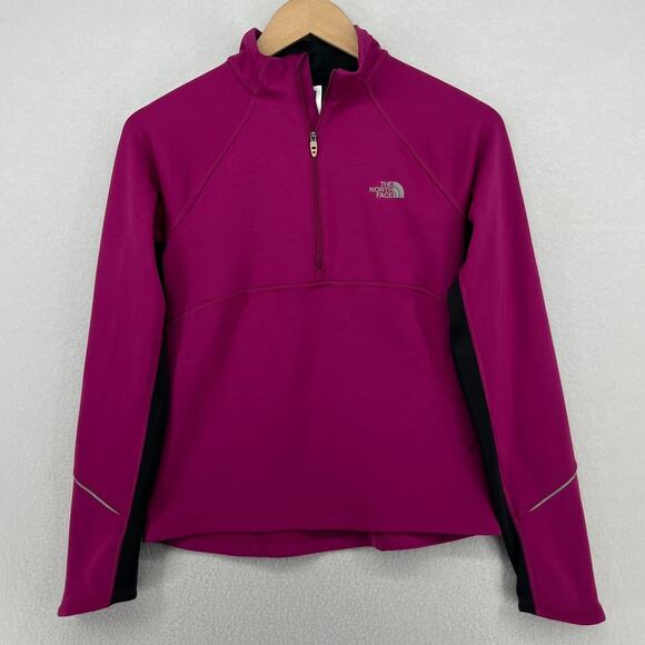 THE NORTH FACE Sweatshirt Womens XS Flight Series Fleece Running 1/4 Zip Pink - Picture 1 of 16